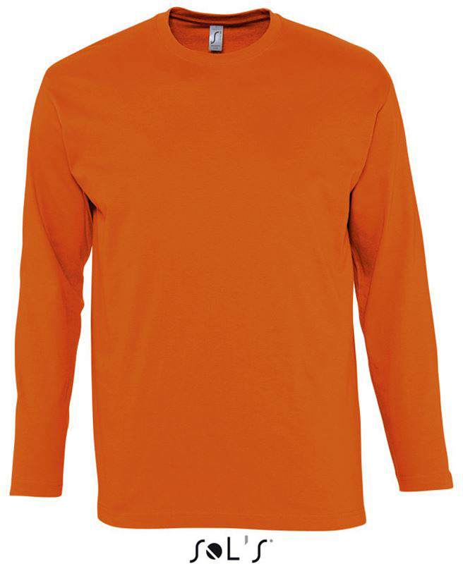 Sol's Monarch - Men's Round Collar Long Sleeve T-shirt - Sol's Monarch - Men's Round Collar Long Sleeve T-shirt - Orange