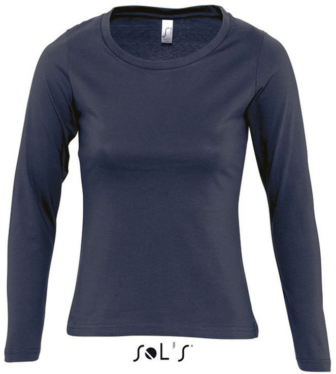 Sol's Majestic - Women's Round Collar Long Sleeve T-shirt - blue