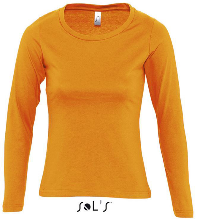 Sol's Majestic - Women's Round Collar Long Sleeve T-shirt - Orange