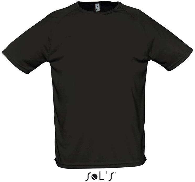 Sol's Sporty - Raglan Sleeved T-shirt - čierna