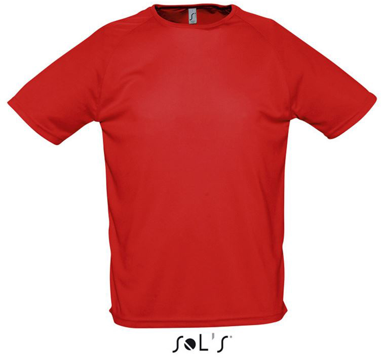 Sol's Sporty - Raglan Sleeved T-shirt - červená