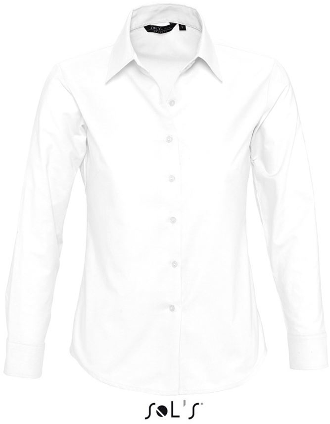 Sol's Embassy - Long Sleeve Oxford Women's Shirt - white