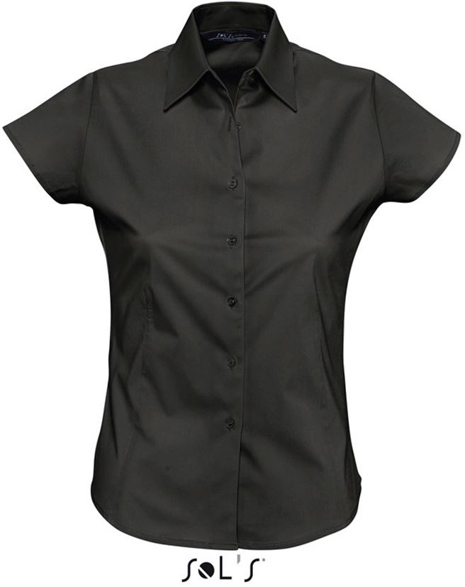 Sol's Excess - Short Sleeve Stretch Women's Shirt - čierna