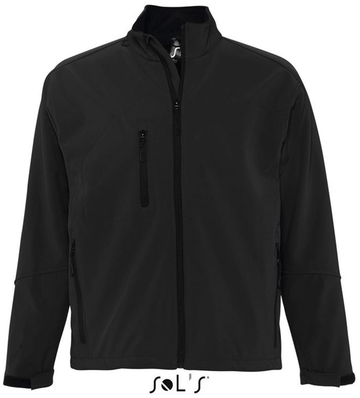 Sol's Relax - Men's Softshell Zipped Jacket - černá