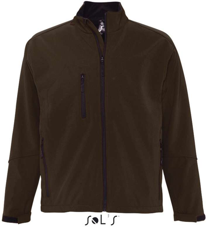 Sol's Relax - Men's Softshell Zipped Jacket - Sol's Relax - Men's Softshell Zipped Jacket - Dark Chocolate