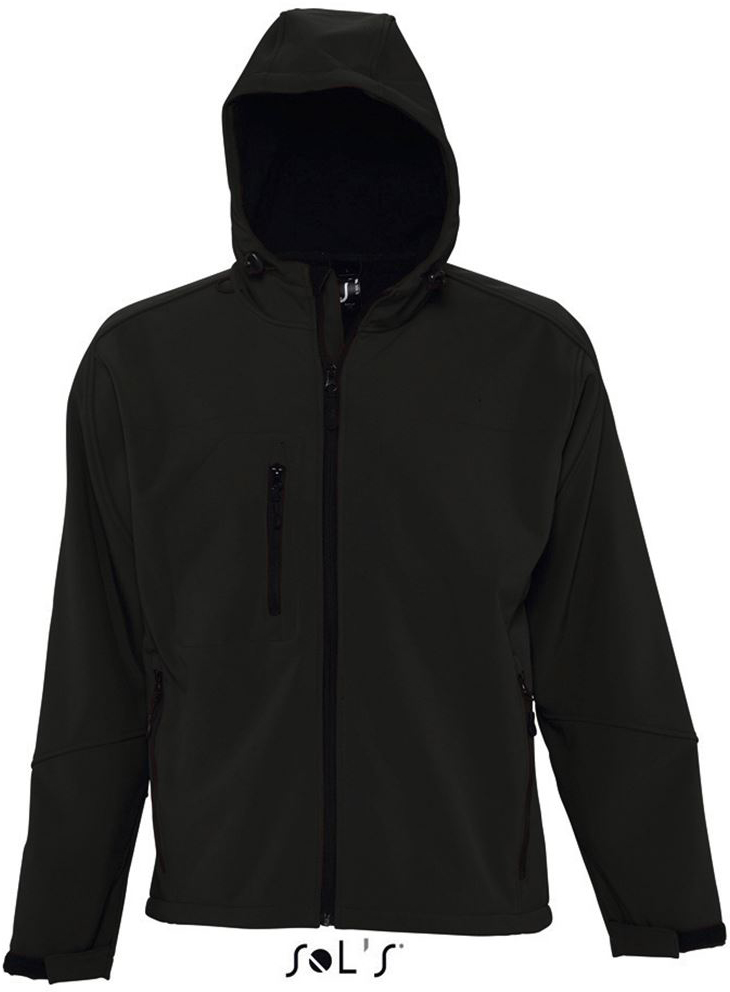 Sol's Replay Men - Hooded Softshell - Sol's Replay Men - Hooded Softshell - Black