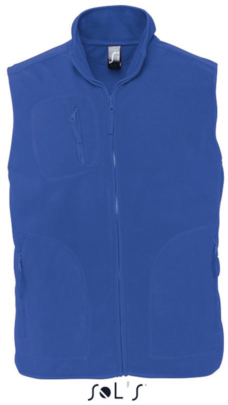Sol's Norway - Unisex Sleeveless Fleece Cardigan - modrá