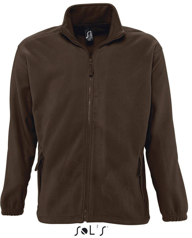 Sol's North Men - Zipped Fleece Jacket - brown