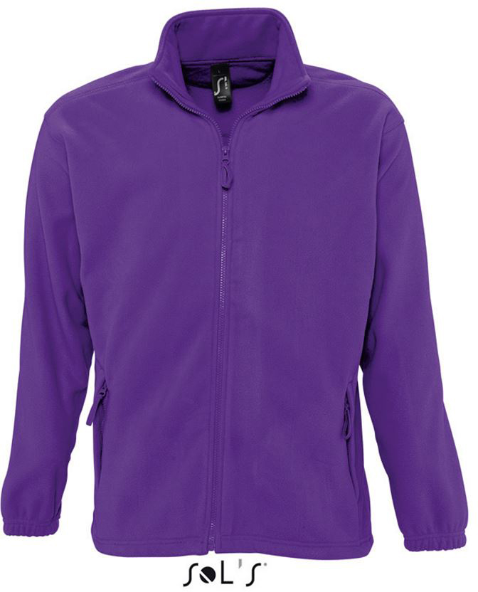 Sol's North Men - Zipped Fleece Jacket - violet